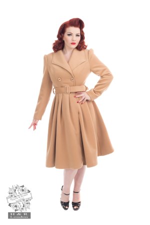 Camel Brown Vintage Swing Coat